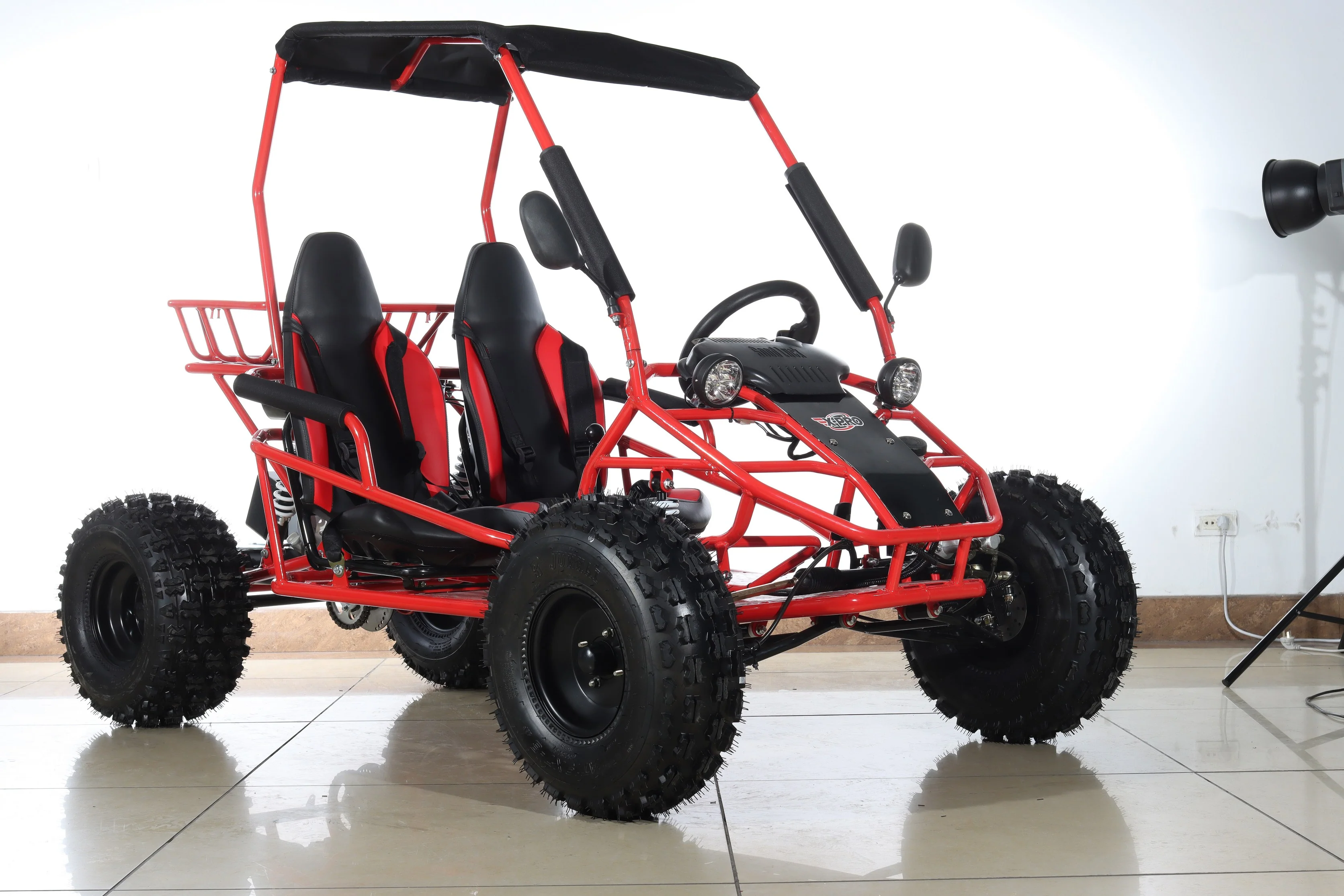 Free shipping! X-PRO Rover 125cc Go Kart with 3-Speed Semi-Automatic Transmission w/Reverse, LED Headlights, Big 19in/18in Wheels! - Image 3
