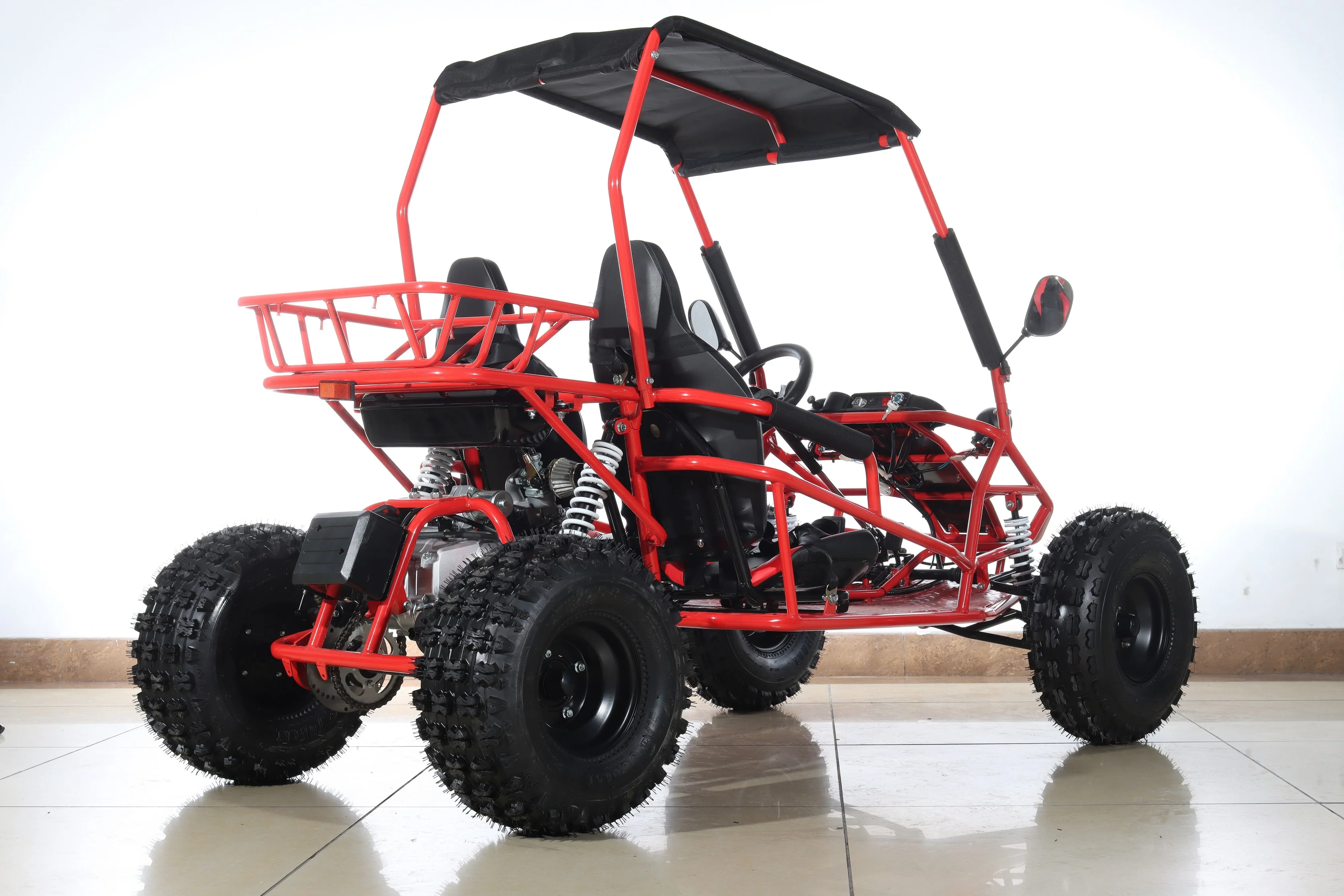 Free shipping! X-PRO Rover 125cc Go Kart with 3-Speed Semi-Automatic Transmission w/Reverse, LED Headlights, Big 19in/18in Wheels! - Image 5