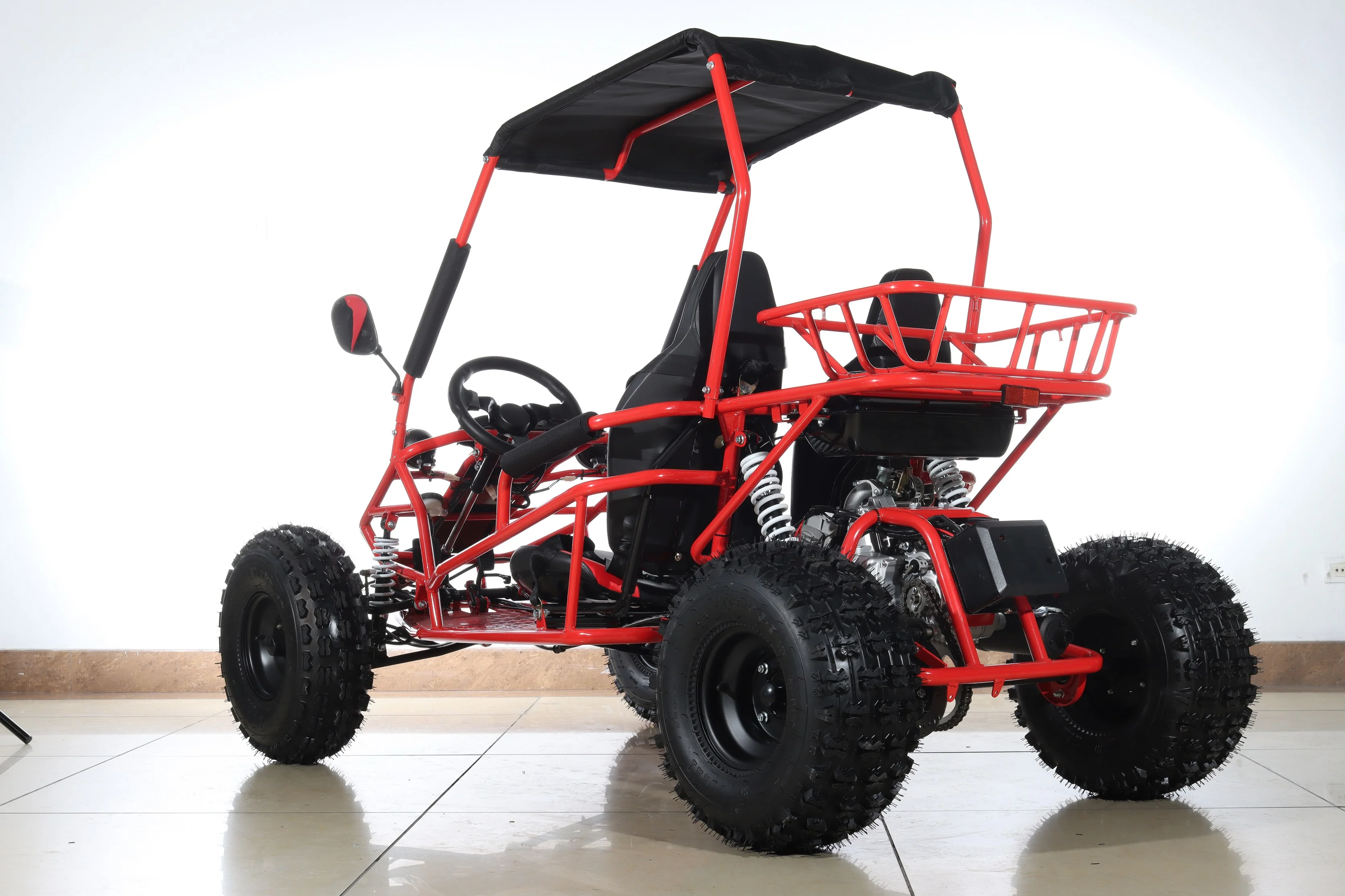 Free shipping! X-PRO Rover 125cc Go Kart with 3-Speed Semi-Automatic Transmission w/Reverse, LED Headlights, Big 19in/18in Wheels! - Image 7