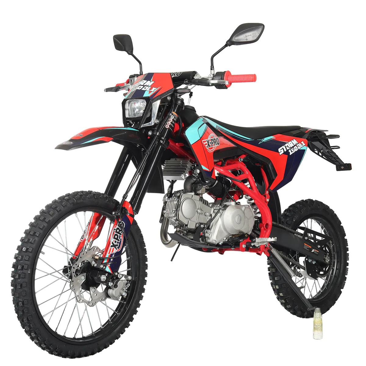 Free Shipping! X-PRO Storm DLX 150 Dirt Bike with All Lights, 4-Speed Manual Transmission, Electric/Kick Start, Big 19in/16in Tires! - Image 16