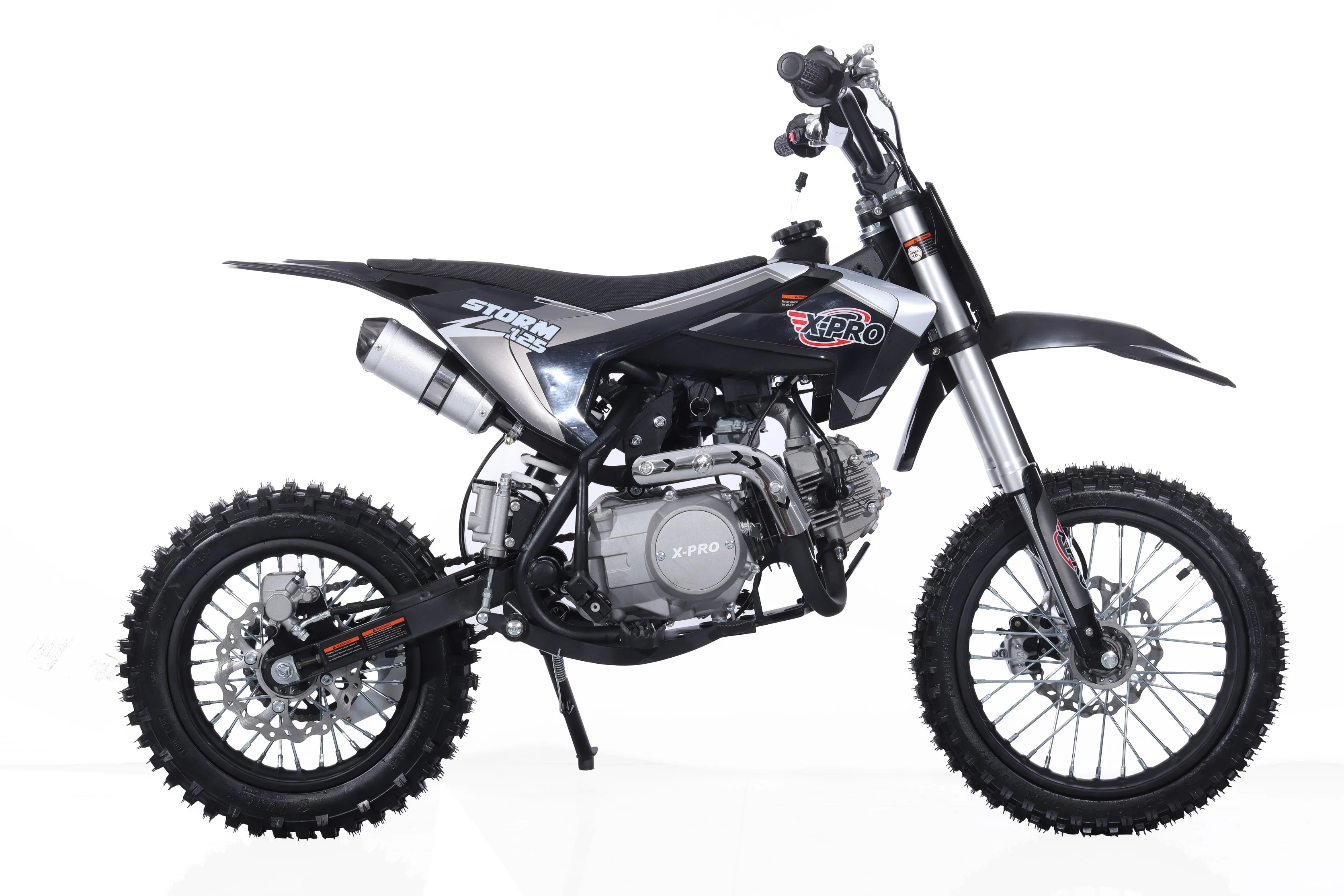 Free Shipping! X-PRO Strom 125cc Dirt Bike with 4-Speed Manual Transmission, Kick Start, Big 14in/12in Tires! Zongshen Brand Engine! - Image 4