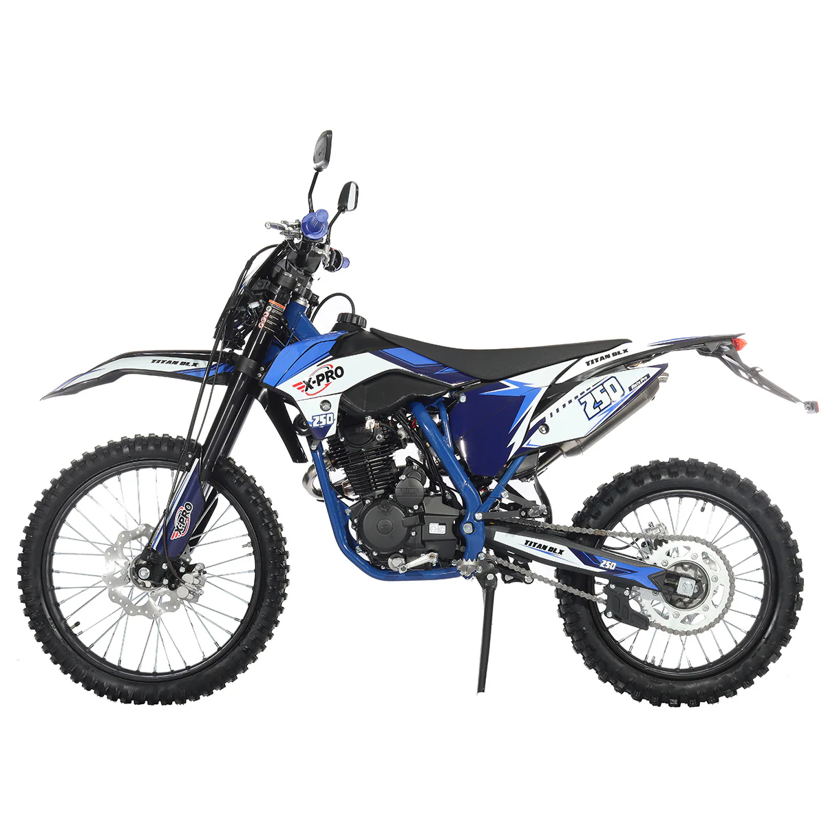 Free Shipping! X-PRO Titan 250 DLX 250cc Dirt Bike with All Lights and 5-Speed Manual Transmission, Electric/Kick Start! Big 21in/18in Wheels! Zongshen Brand Engine! - Image 10