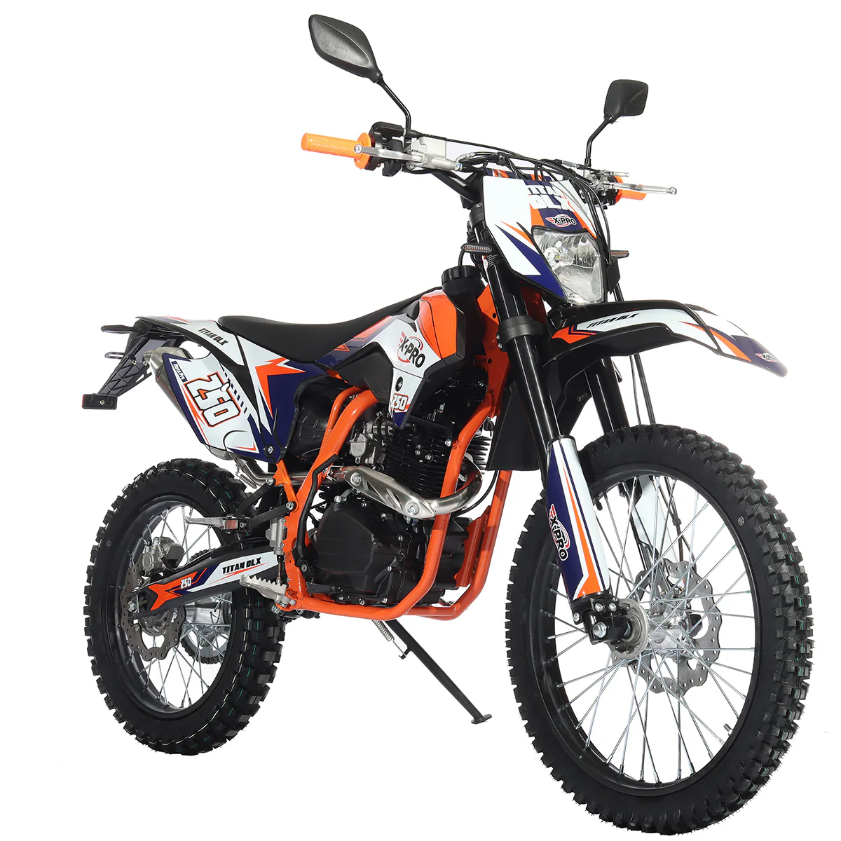 Free Shipping! X-PRO Titan 250 DLX 250cc Dirt Bike with All Lights and 5-Speed Manual Transmission, Electric/Kick Start! Big 21in/18in Wheels! Zongshen Brand Engine! - Image 13