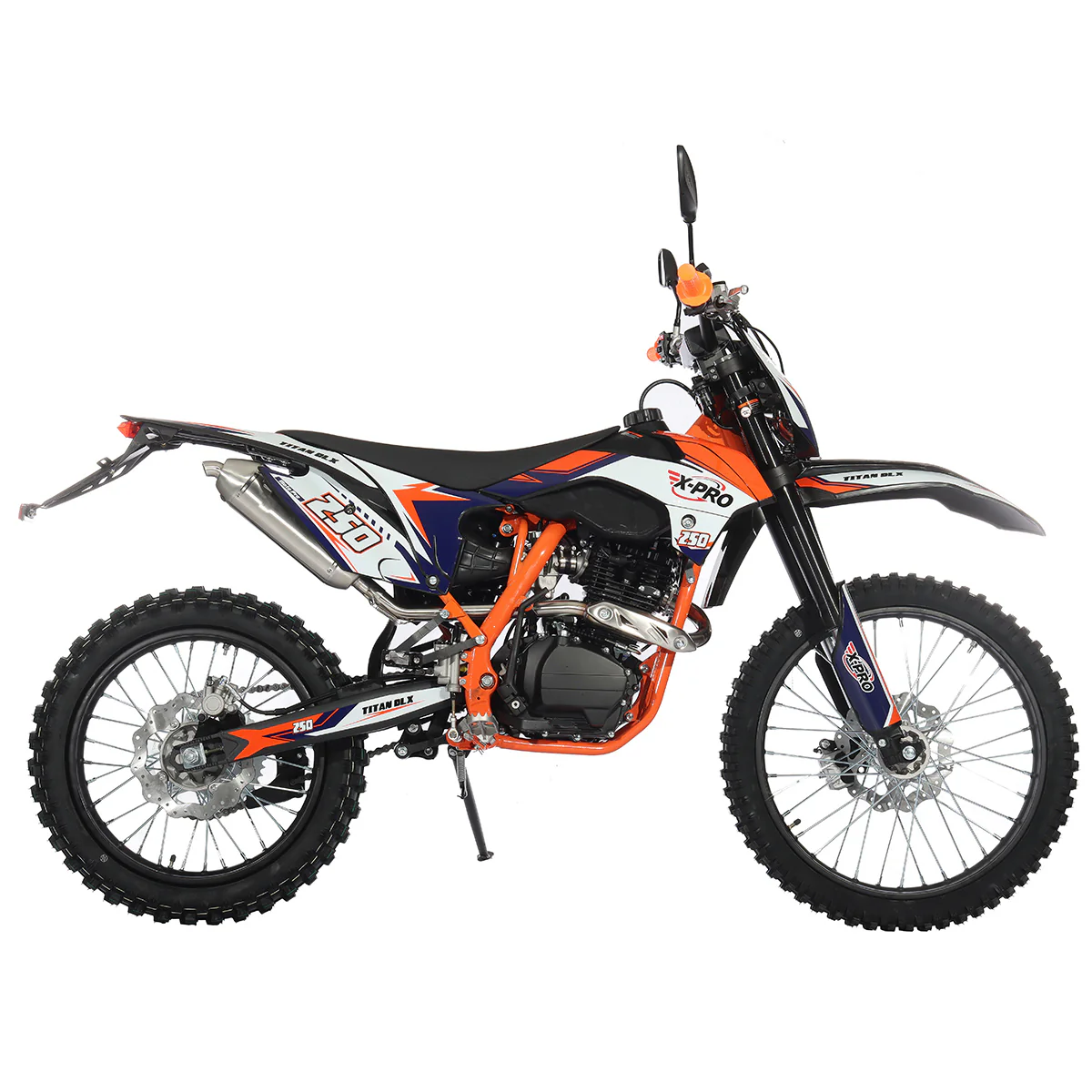 Free Shipping! X-PRO Titan 250 DLX 250cc Dirt Bike with All Lights and 5-Speed Manual Transmission, Electric/Kick Start! Big 21in/18in Wheels! Zongshen Brand Engine! - Image 15