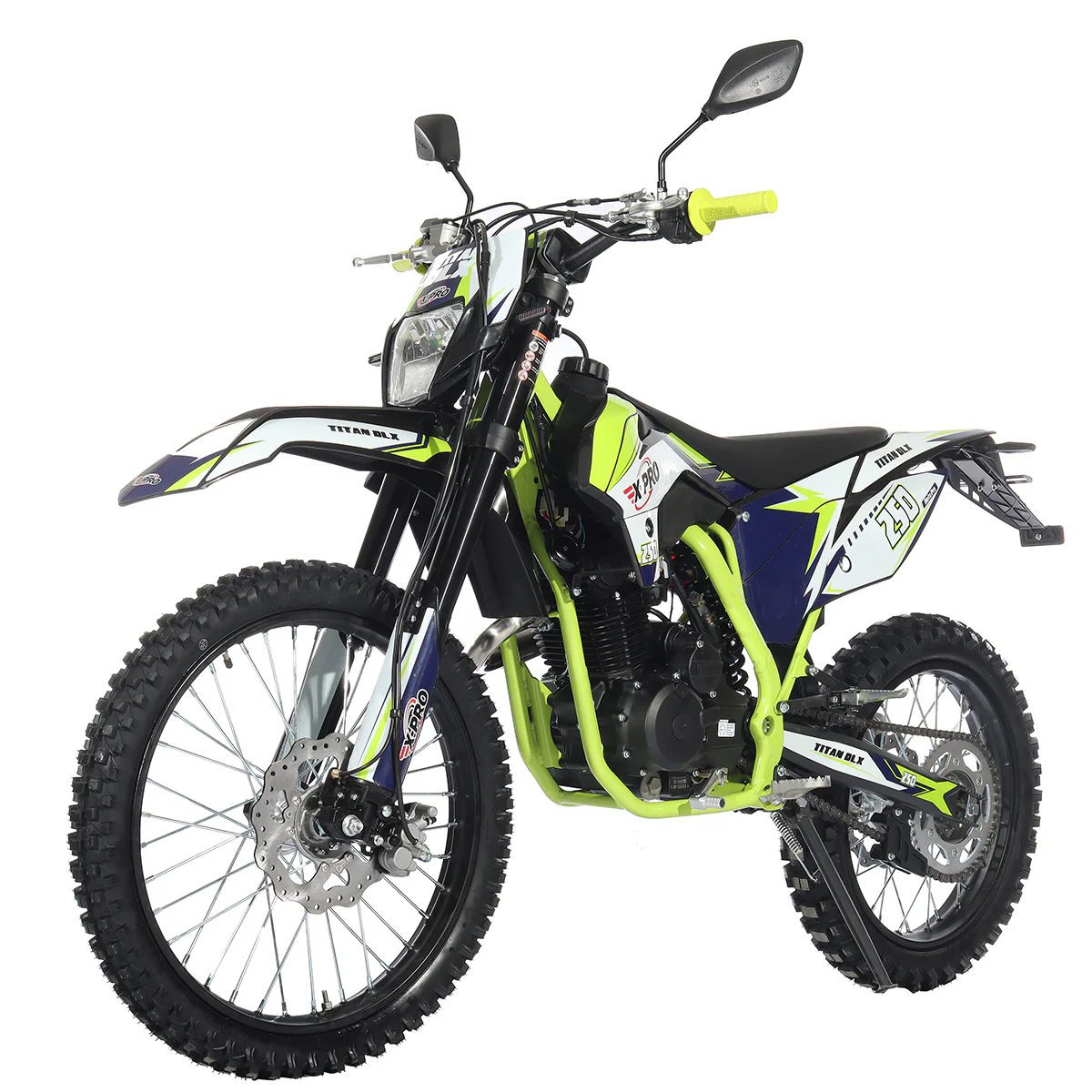 Free Shipping! X-PRO Titan 250 DLX 250cc Dirt Bike with All Lights and 5-Speed Manual Transmission, Electric/Kick Start! Big 21in/18in Wheels! Zongshen Brand Engine! - Image 16