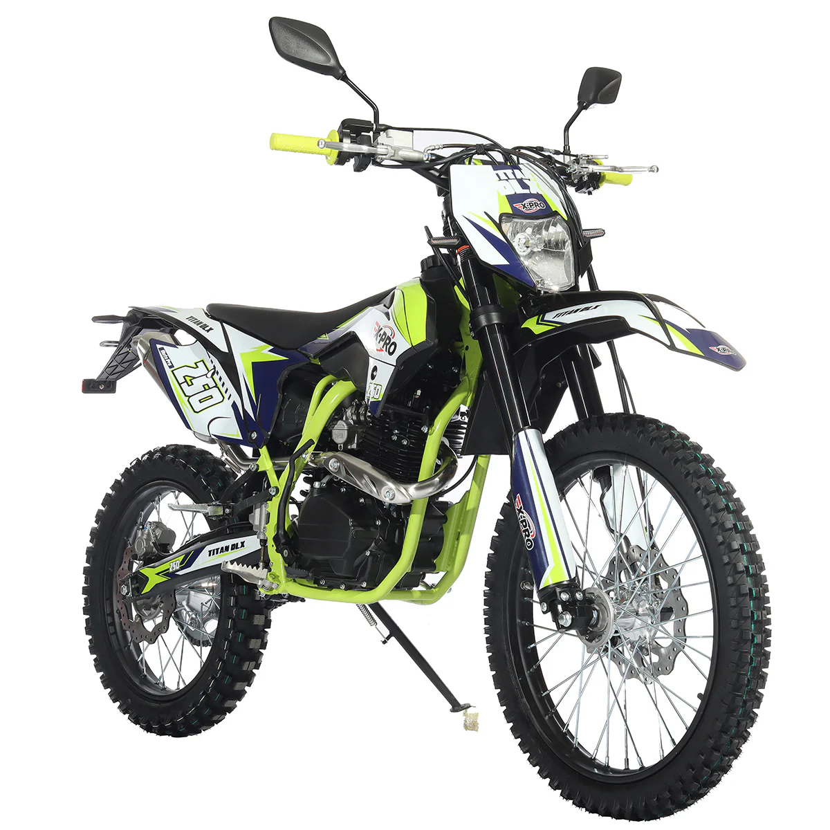 Free Shipping! X-PRO Titan 250 DLX 250cc Dirt Bike with All Lights and 5-Speed Manual Transmission, Electric/Kick Start! Big 21in/18in Wheels! Zongshen Brand Engine! - Image 18