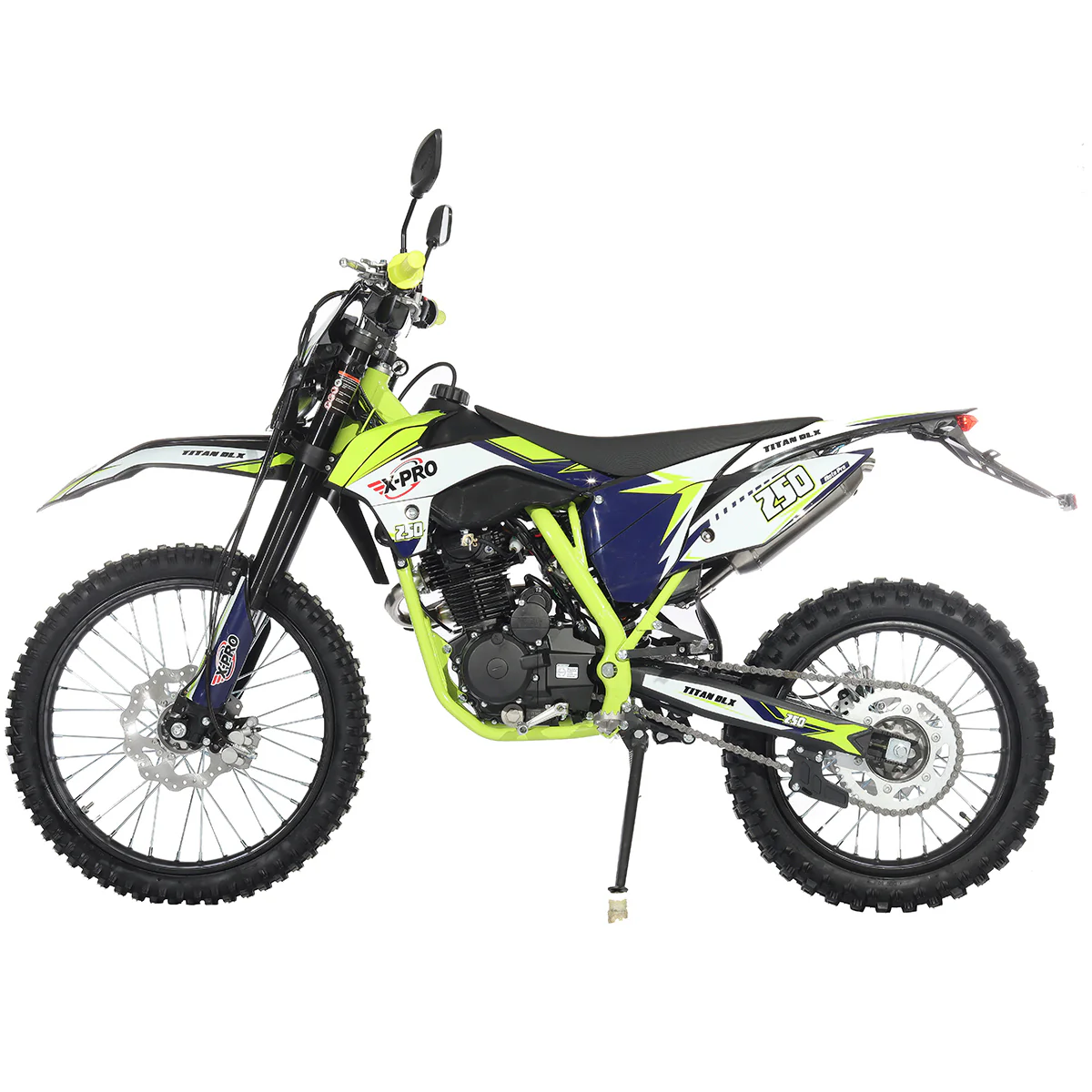 Free Shipping! X-PRO Titan 250 DLX 250cc Dirt Bike with All Lights and 5-Speed Manual Transmission, Electric/Kick Start! Big 21in/18in Wheels! Zongshen Brand Engine! - Image 20