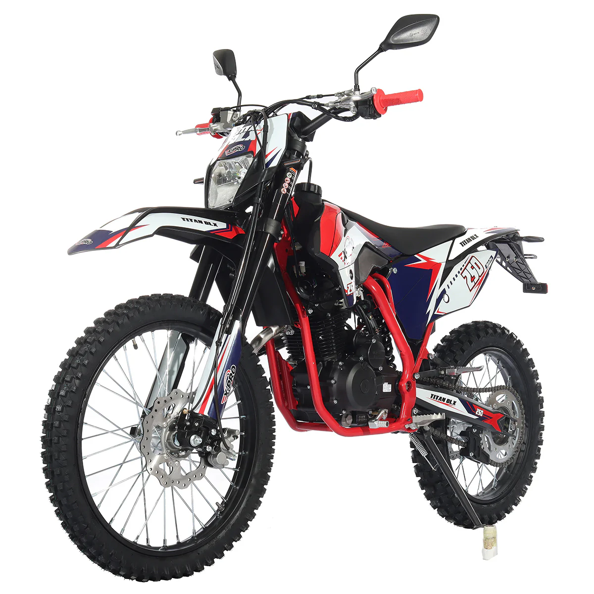 Free Shipping! X-PRO Titan 250 DLX 250cc Dirt Bike with All Lights and 5-Speed Manual Transmission, Electric/Kick Start! Big 21in/18in Wheels! Zongshen Brand Engine! - Image 21