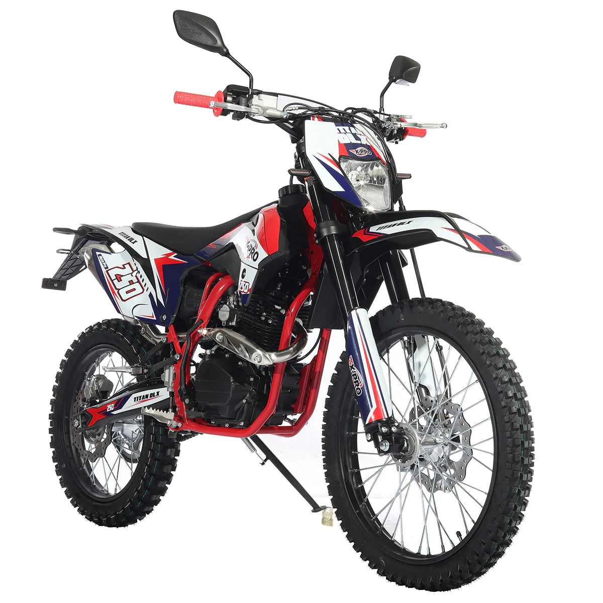 Free Shipping! X-PRO Titan 250 DLX 250cc Dirt Bike with All Lights and 5-Speed Manual Transmission, Electric/Kick Start! Big 21in/18in Wheels! Zongshen Brand Engine! - Image 23