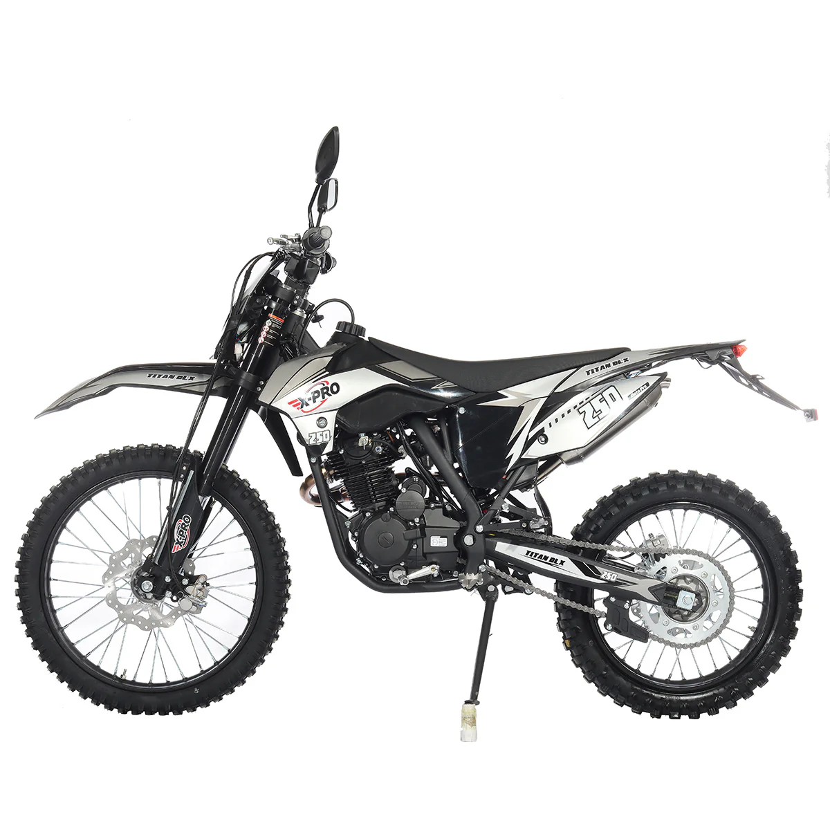 Free Shipping! X-PRO Titan 250 DLX 250cc Dirt Bike with All Lights and 5-Speed Manual Transmission, Electric/Kick Start! Big 21in/18in Wheels! Zongshen Brand Engine! - Image 5