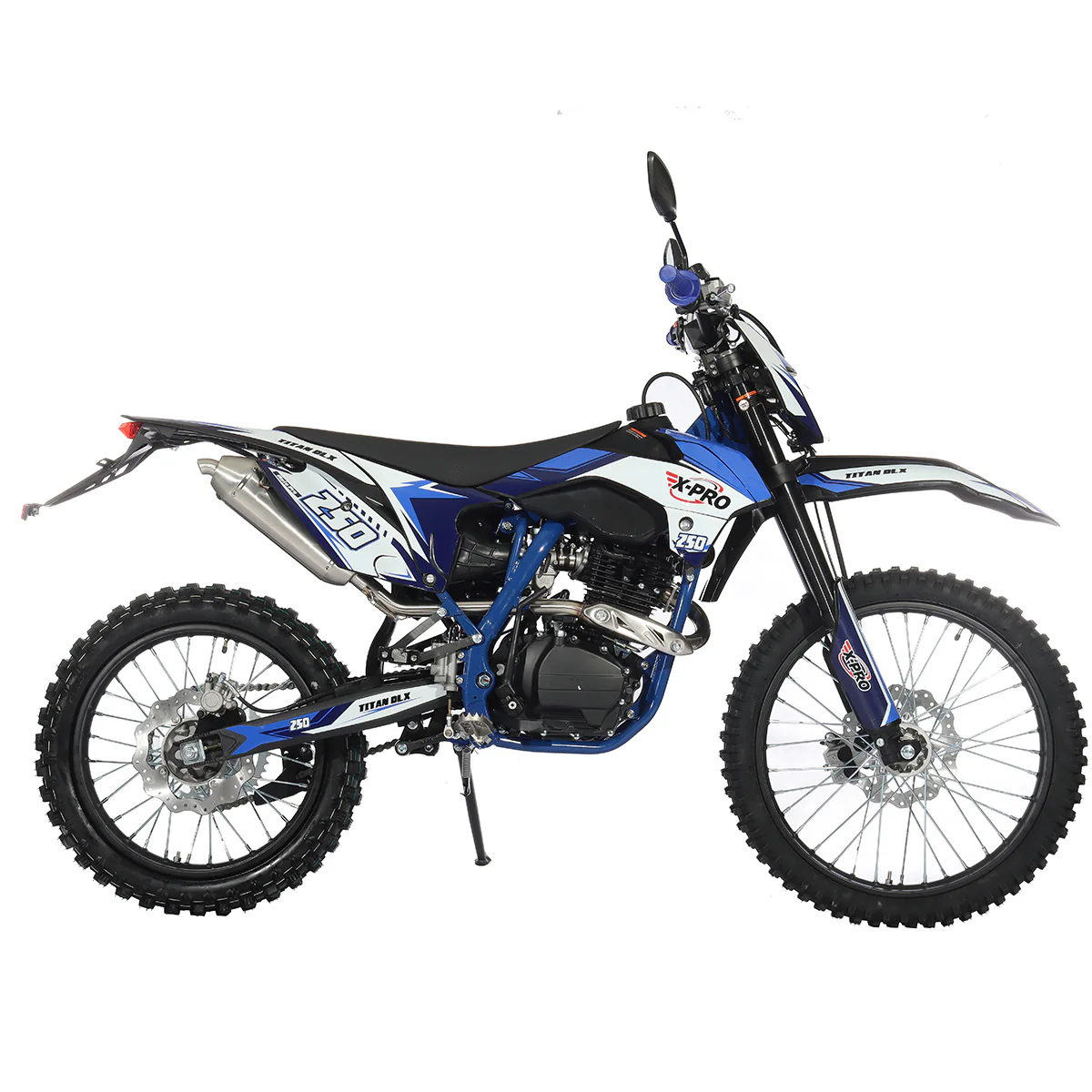 Free Shipping! X-PRO Titan 250 DLX 250cc Dirt Bike with All Lights and 5-Speed Manual Transmission, Electric/Kick Start! Big 21in/18in Wheels! Zongshen Brand Engine! - Image 8