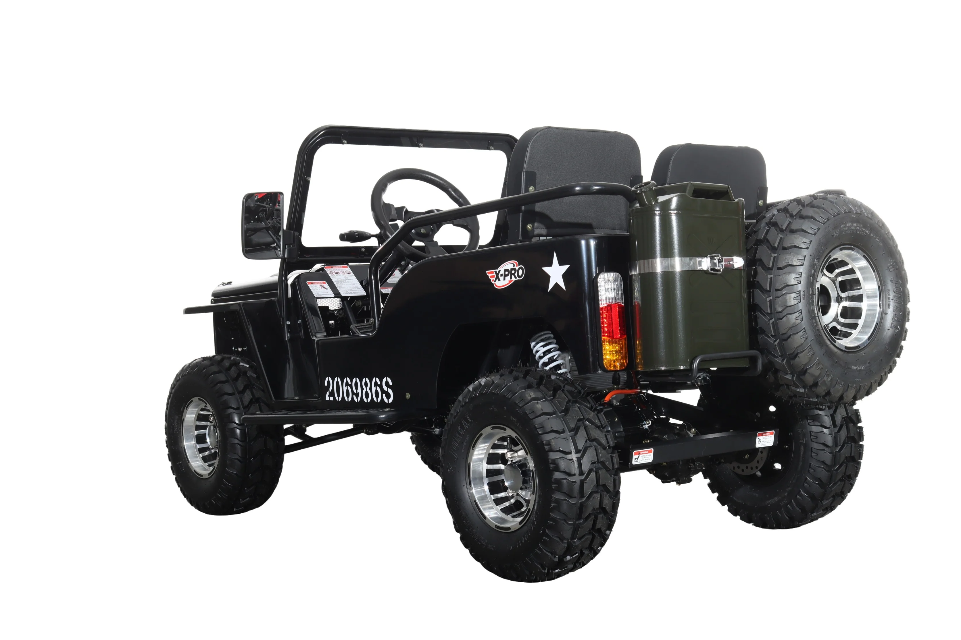 Free Shipping! X-PRO E-Ranger 3000W Peak Power 60V Electric Mini Jeep with Reverse and Disc Brake! LED Headlights, With Windshield and Spare Tire, Big 18" Aluminium Rim Wheels! - Image 10