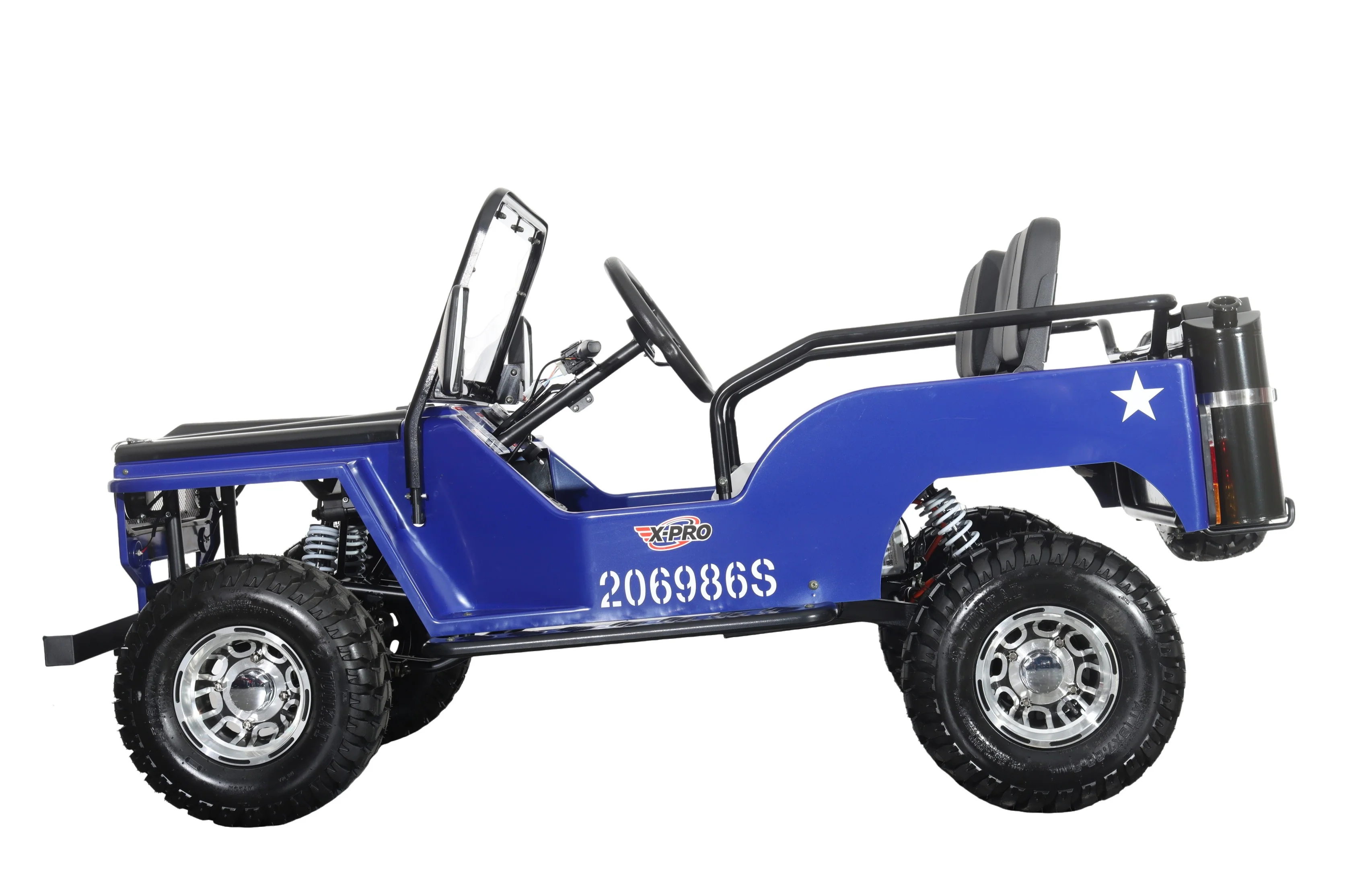 Free Shipping! X-PRO E-Ranger 3000W Peak Power 60V Electric Mini Jeep with Reverse and Disc Brake! LED Headlights, With Windshield and Spare Tire, Big 18" Aluminium Rim Wheels! - Image 16