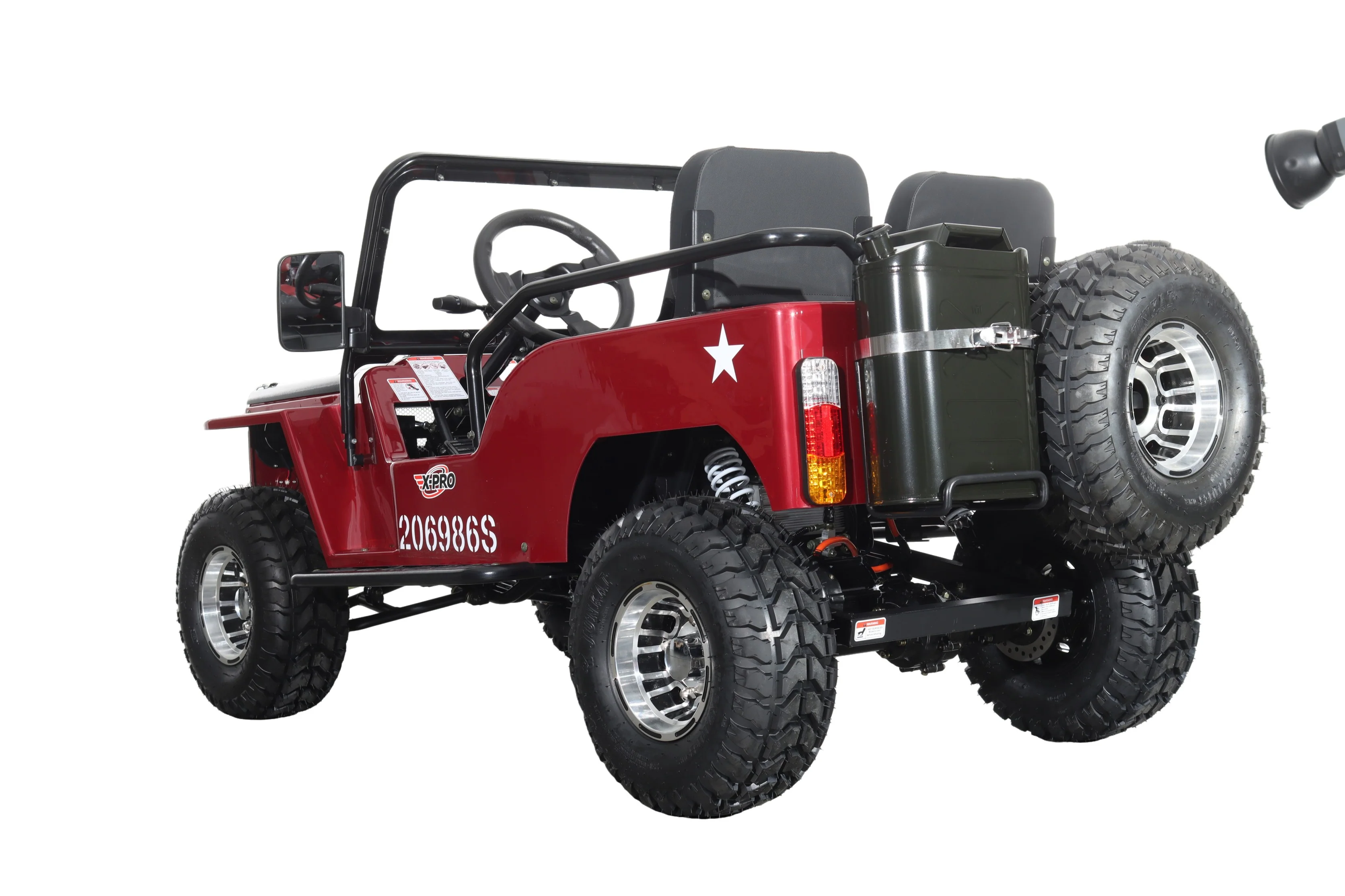 Free Shipping! X-PRO E-Ranger 3000W Peak Power 60V Electric Mini Jeep with Reverse and Disc Brake! LED Headlights, With Windshield and Spare Tire, Big 18" Aluminium Rim Wheels! - Image 22