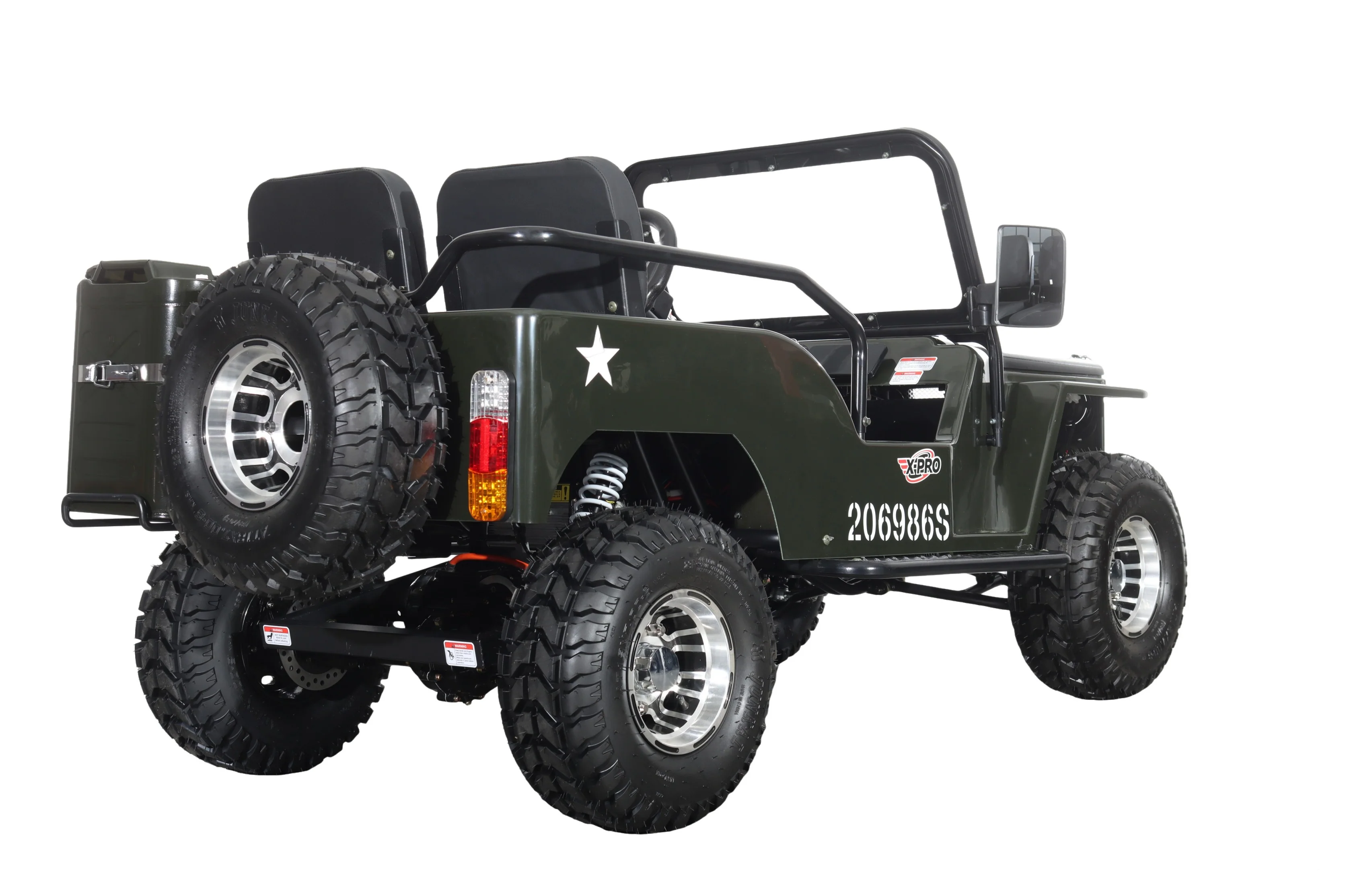 Free Shipping! X-PRO E-Ranger 3000W Peak Power 60V Electric Mini Jeep with Reverse and Disc Brake! LED Headlights, With Windshield and Spare Tire, Big 18" Aluminium Rim Wheels! - Image 27