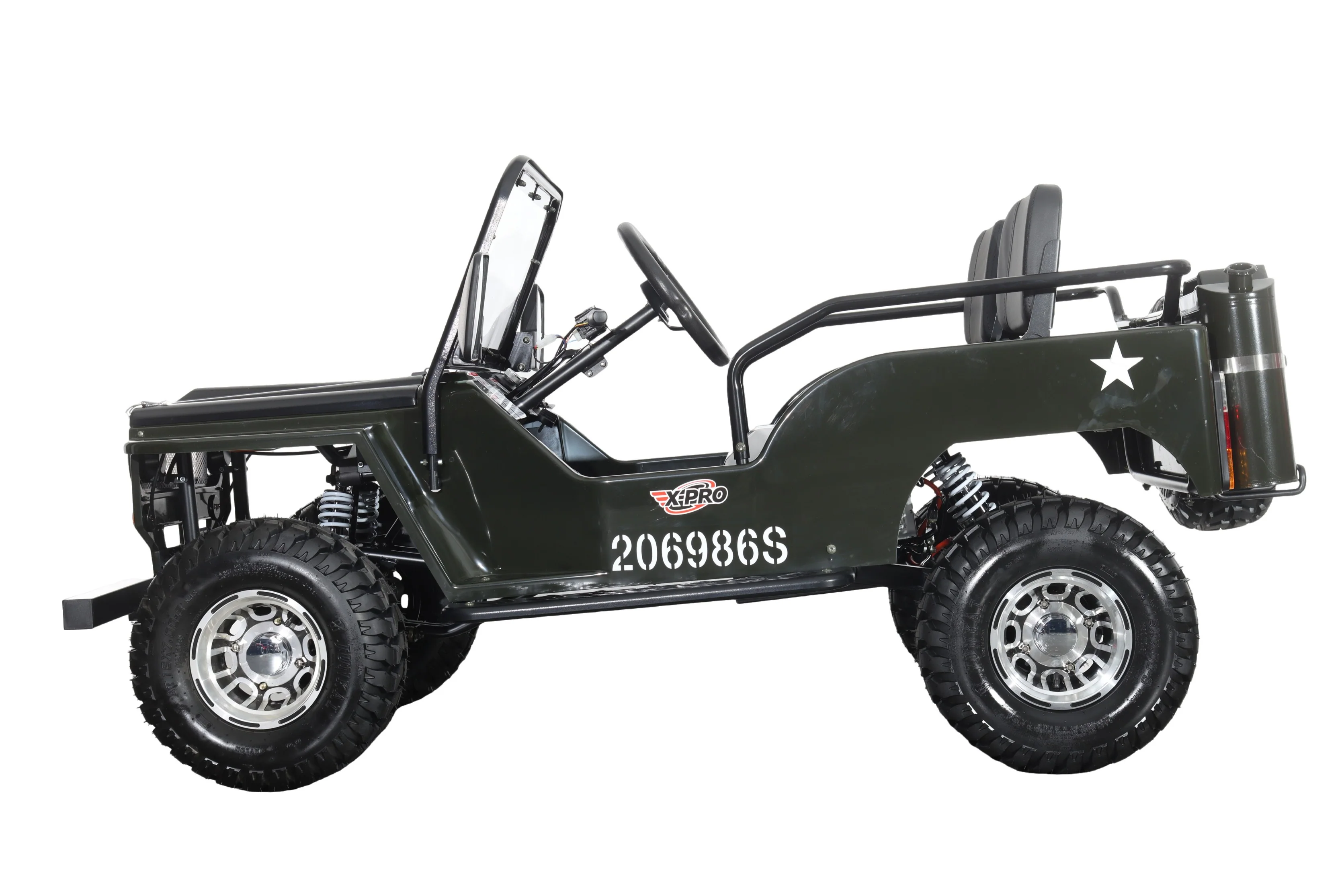 Free Shipping! X-PRO E-Ranger 3000W Peak Power 60V Electric Mini Jeep with Reverse and Disc Brake! LED Headlights, With Windshield and Spare Tire, Big 18" Aluminium Rim Wheels! - Image 28
