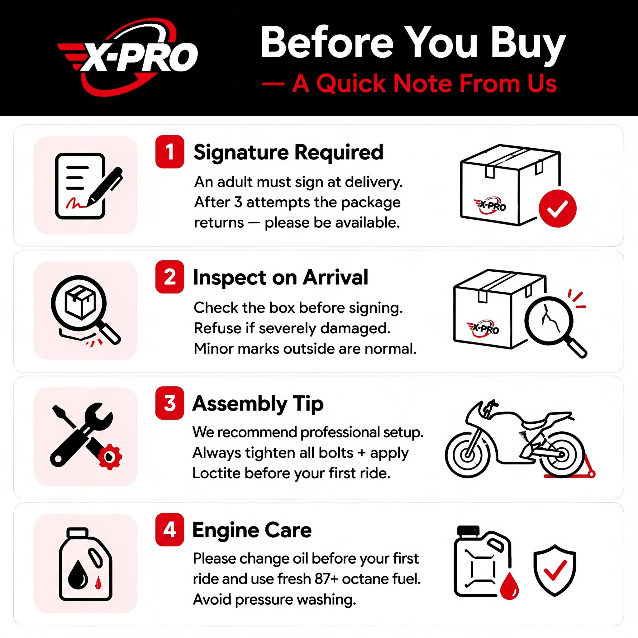 Free Shipping! X-PRO Maui 50cc Moped Scooter with 10" Aluminum Wheels, Rear Trunk, Electric/Kick Start! - Image 10