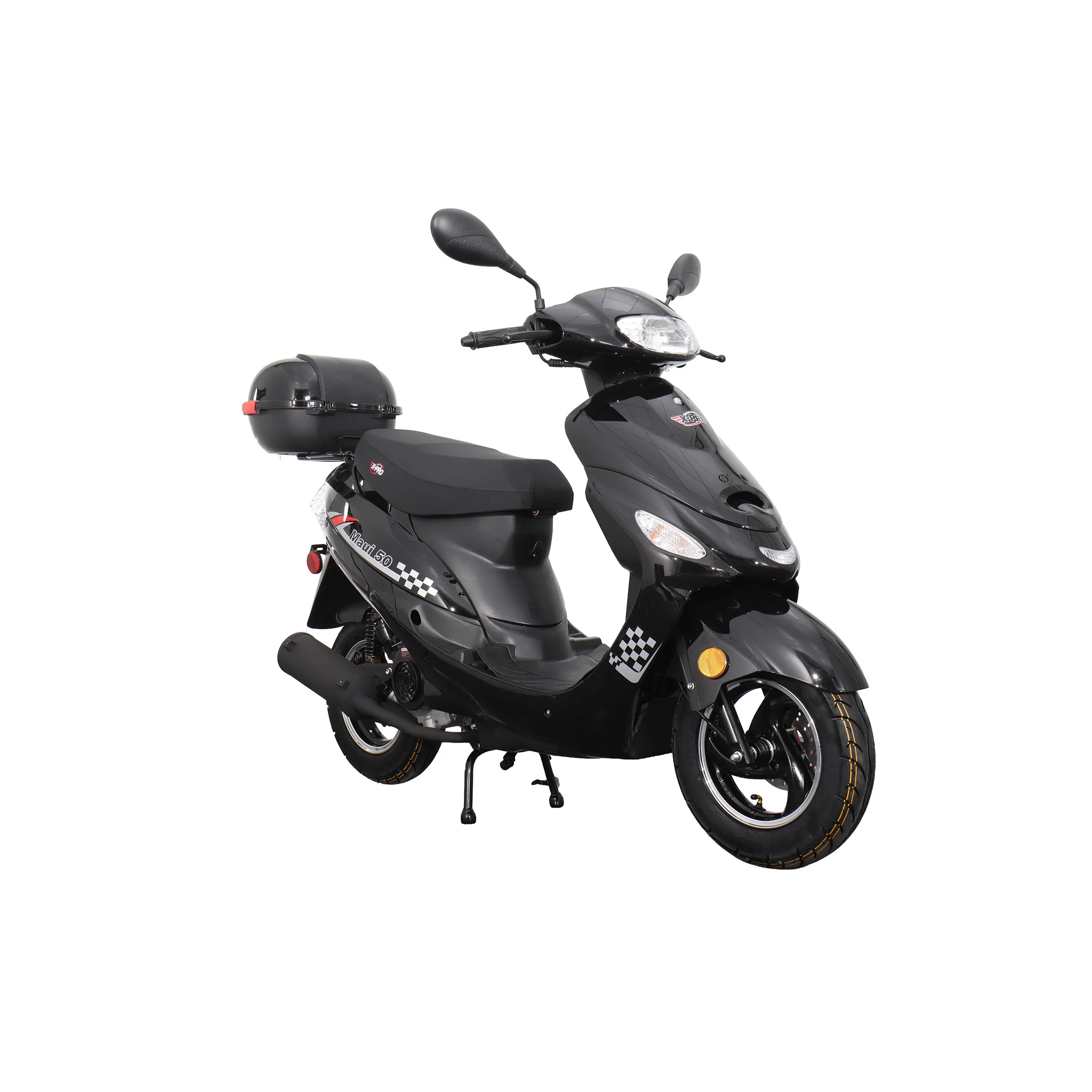 Free Shipping! X-PRO Maui 50cc Moped Scooter with 10" Aluminum Wheels, Rear Trunk, Electric/Kick Start! - Image 14