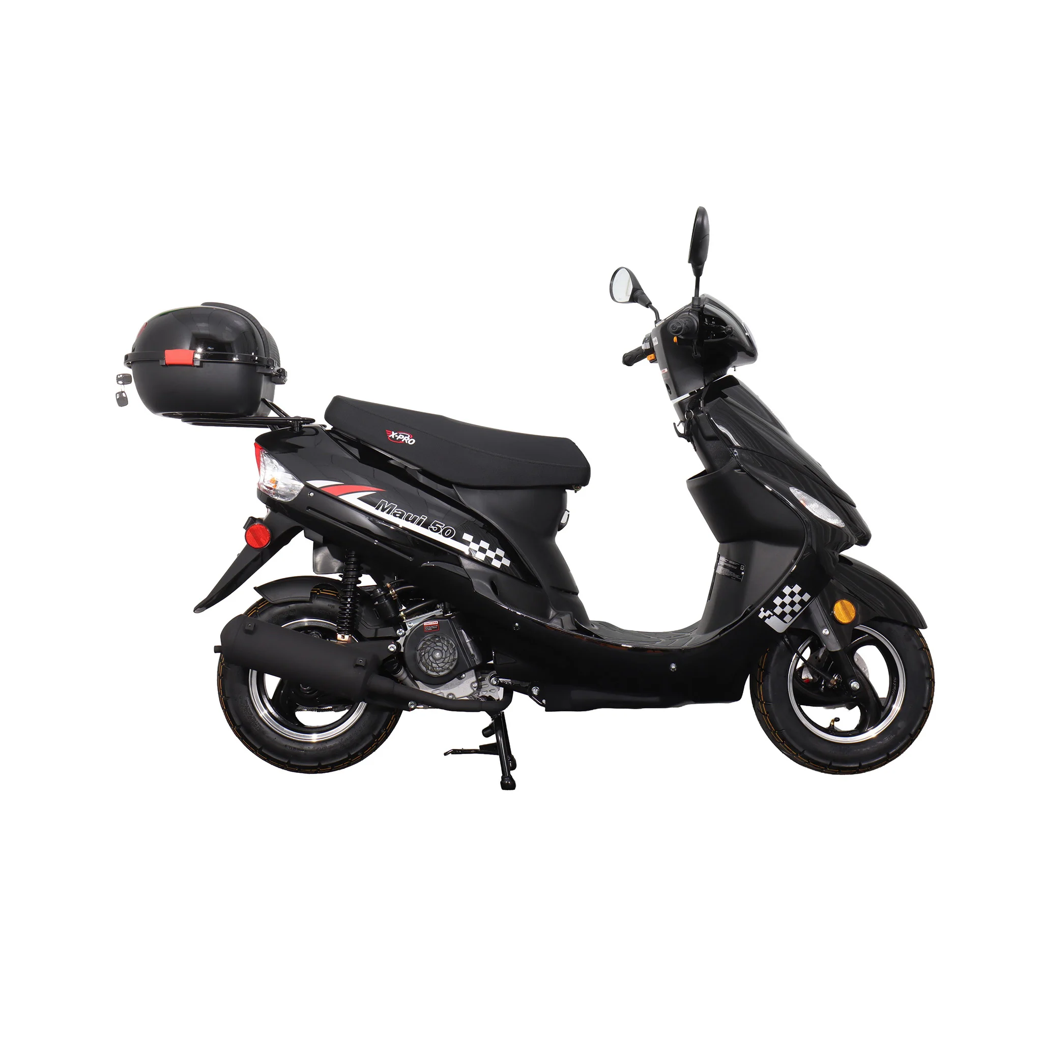 Free Shipping! X-PRO Maui 50cc Moped Scooter with 10" Aluminum Wheels, Rear Trunk, Electric/Kick Start! - Image 15