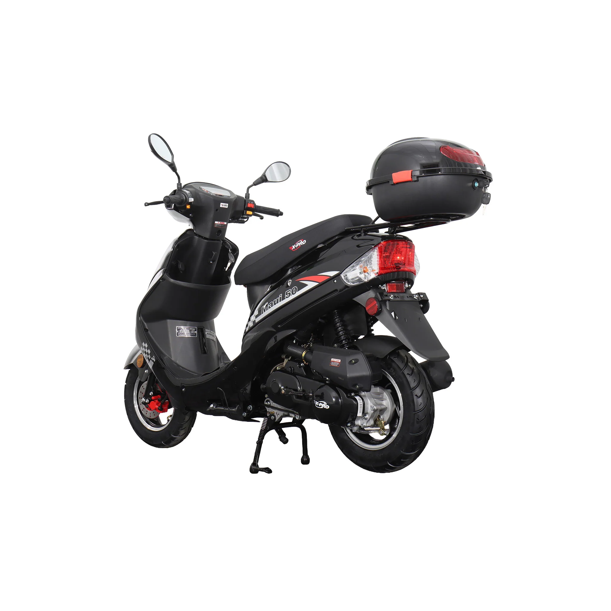 Free Shipping! X-PRO Maui 50cc Moped Scooter with 10" Aluminum Wheels, Rear Trunk, Electric/Kick Start! - Image 18