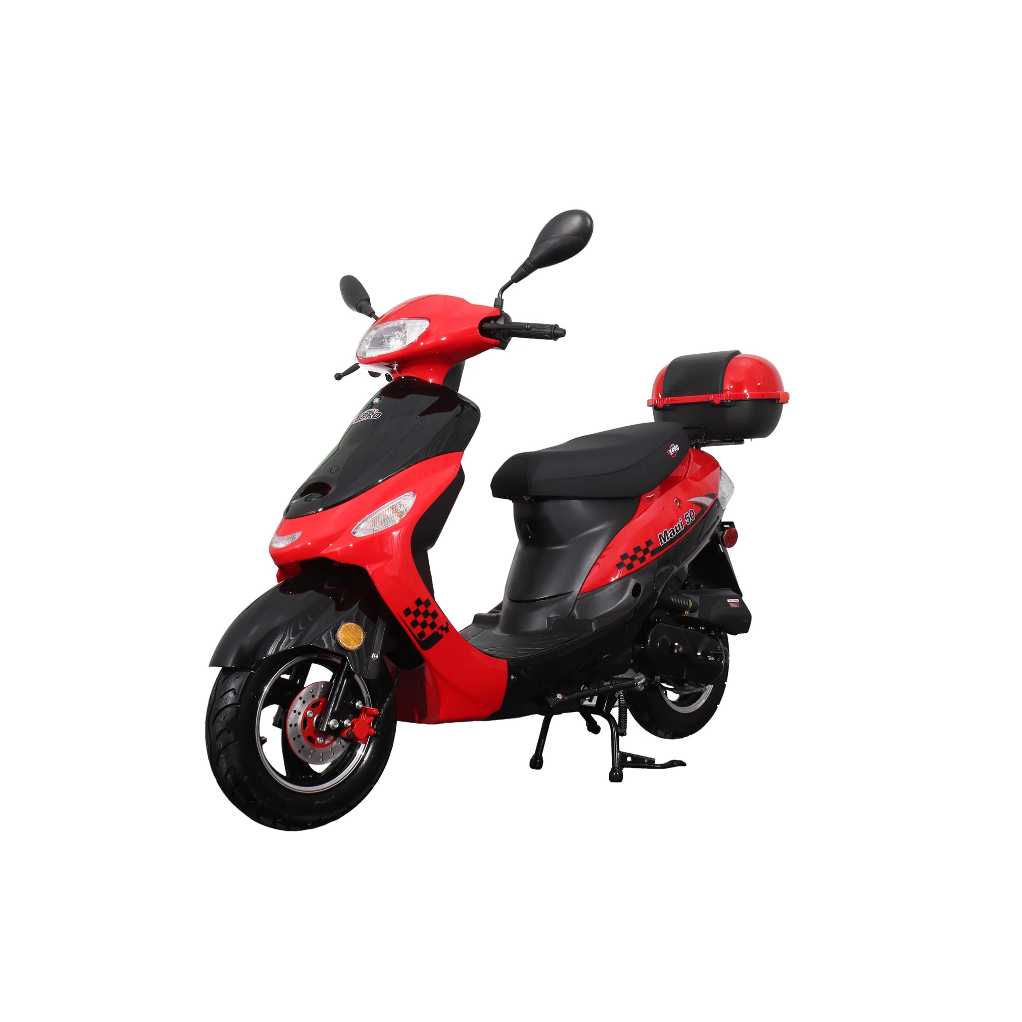 Free Shipping! X-PRO Maui 50cc Moped Scooter with 10" Aluminum Wheels, Rear Trunk, Electric/Kick Start! - Image 23