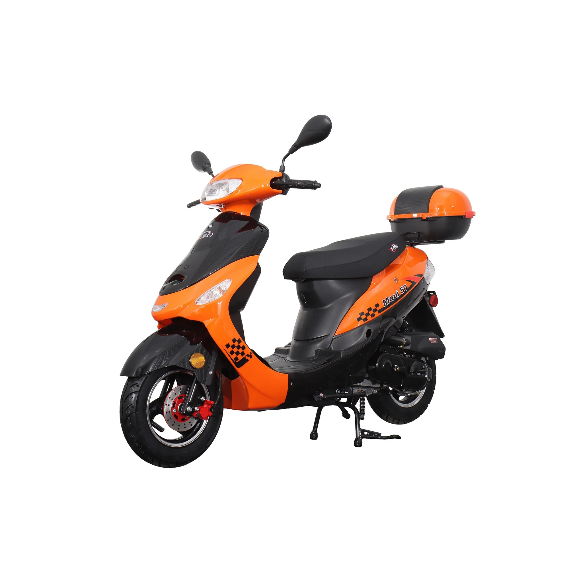 Free Shipping! X-PRO Maui 50cc Moped Scooter with 10" Aluminum Wheels, Rear Trunk, Electric/Kick Start! - Image 24