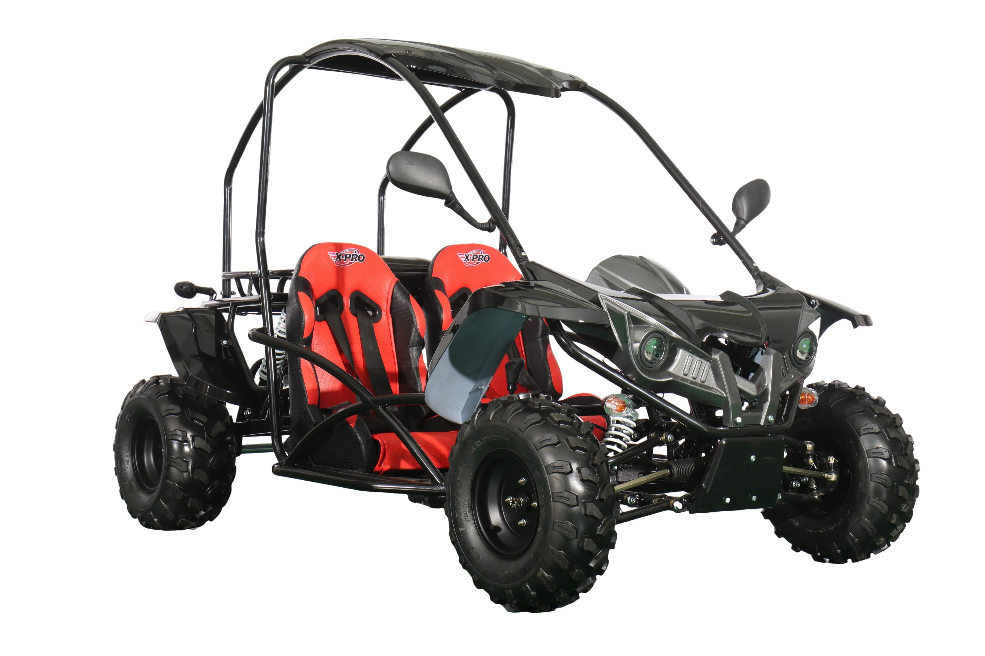 X-PRO Talon 125cc Go Kart with 3-Speed Semi-Automatic Transmission w/Reverse, LED Headlights, Big 18" Wheels! Hardtop Roof! - Image 3